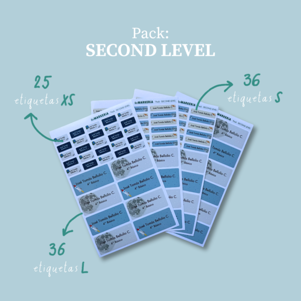 Pack Second Level - Autoadhesivos